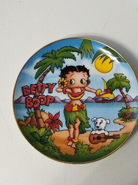 1994 "Tropical Time" Betty Boop Limited Edition Plate.